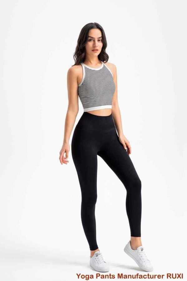 Vibrerande orange yogabyxor med hög midja stretch Ruxi