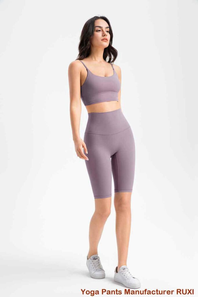 Svarta yogashorts med fickor för kvinnor Ruxi se3562