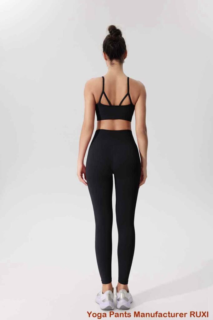 Svarta yogabyxor Bekväma Stretchy Activewear Ruxi se09